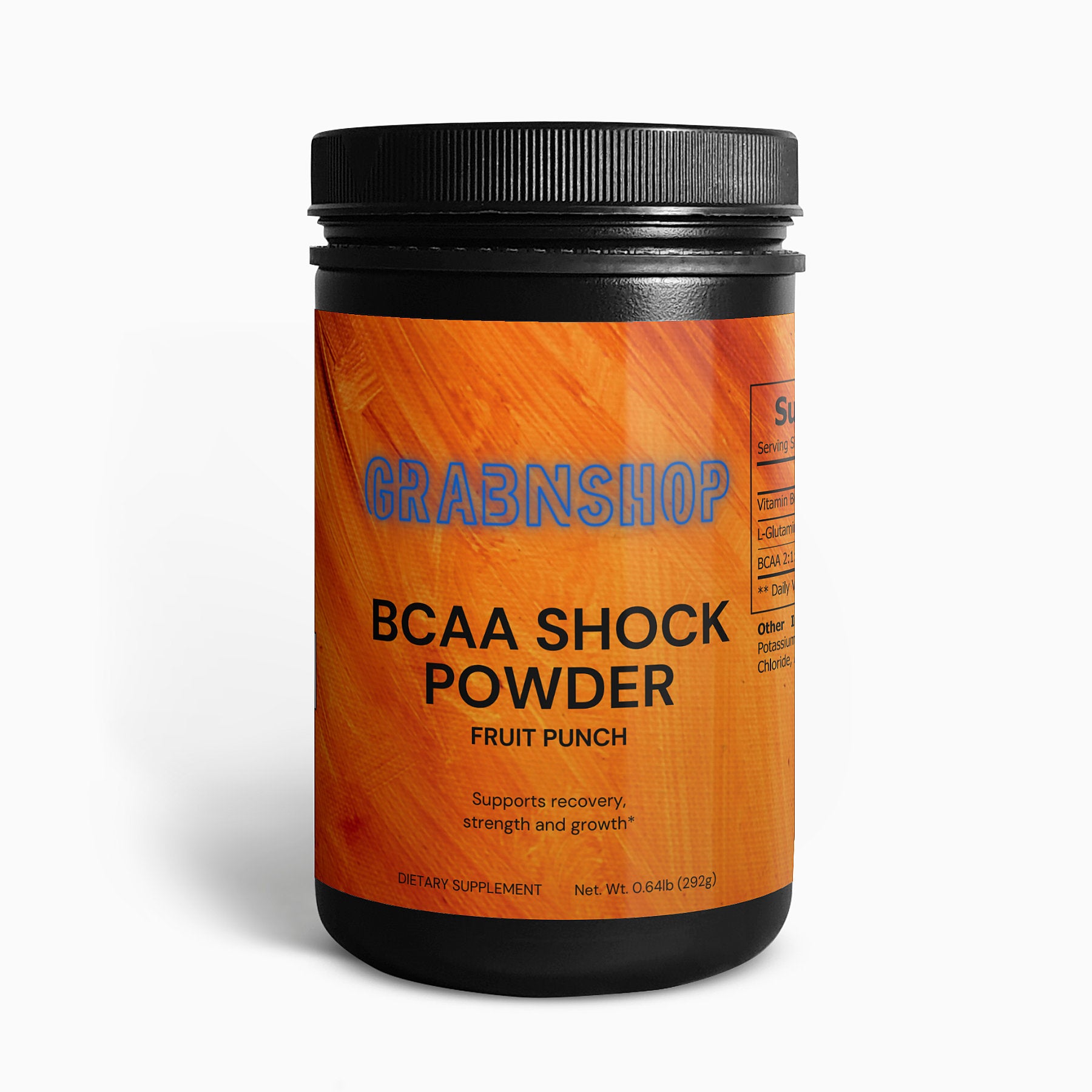 bcaa, shock, powder, fruit punch, recovery, strength, growth